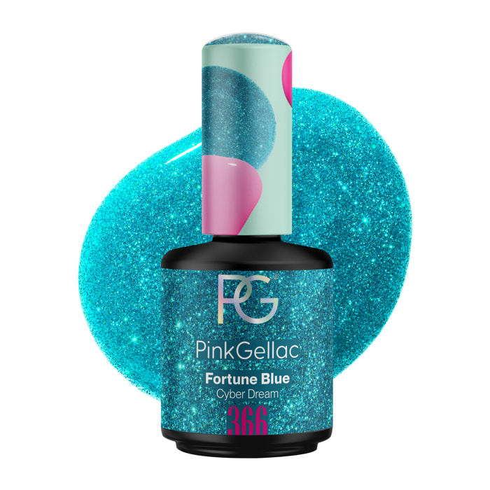 Pink Gellac Fortune Blue gellak nagellak 15ml - Glanzend Blauwe Gel Lak - Gelnagels Producten - Gel Nails