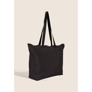 Borsa shopper in nylon con zip e logo FREDDY gommato
