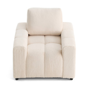 Crocus - fauteuil en fausse fourrure - Beige