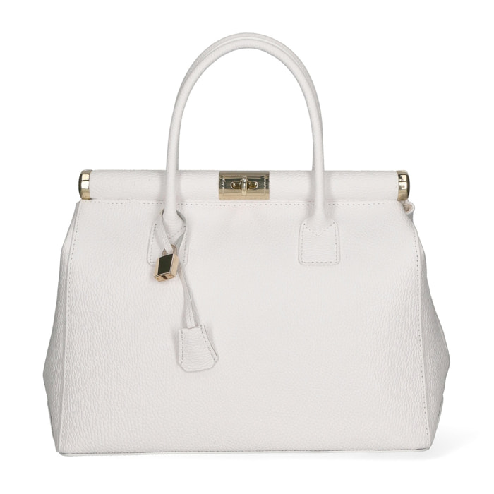 Borsa a mano da donna - Modello Aleria - Vera pelle - 35.0 x 26.0 x 16.0 cm