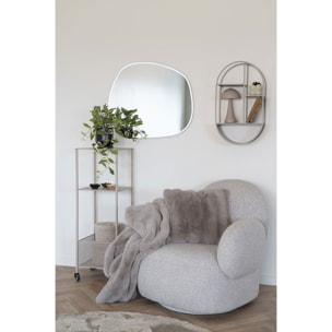 Galena Plaid in pelliccia sintetica grigia 130x180 cm