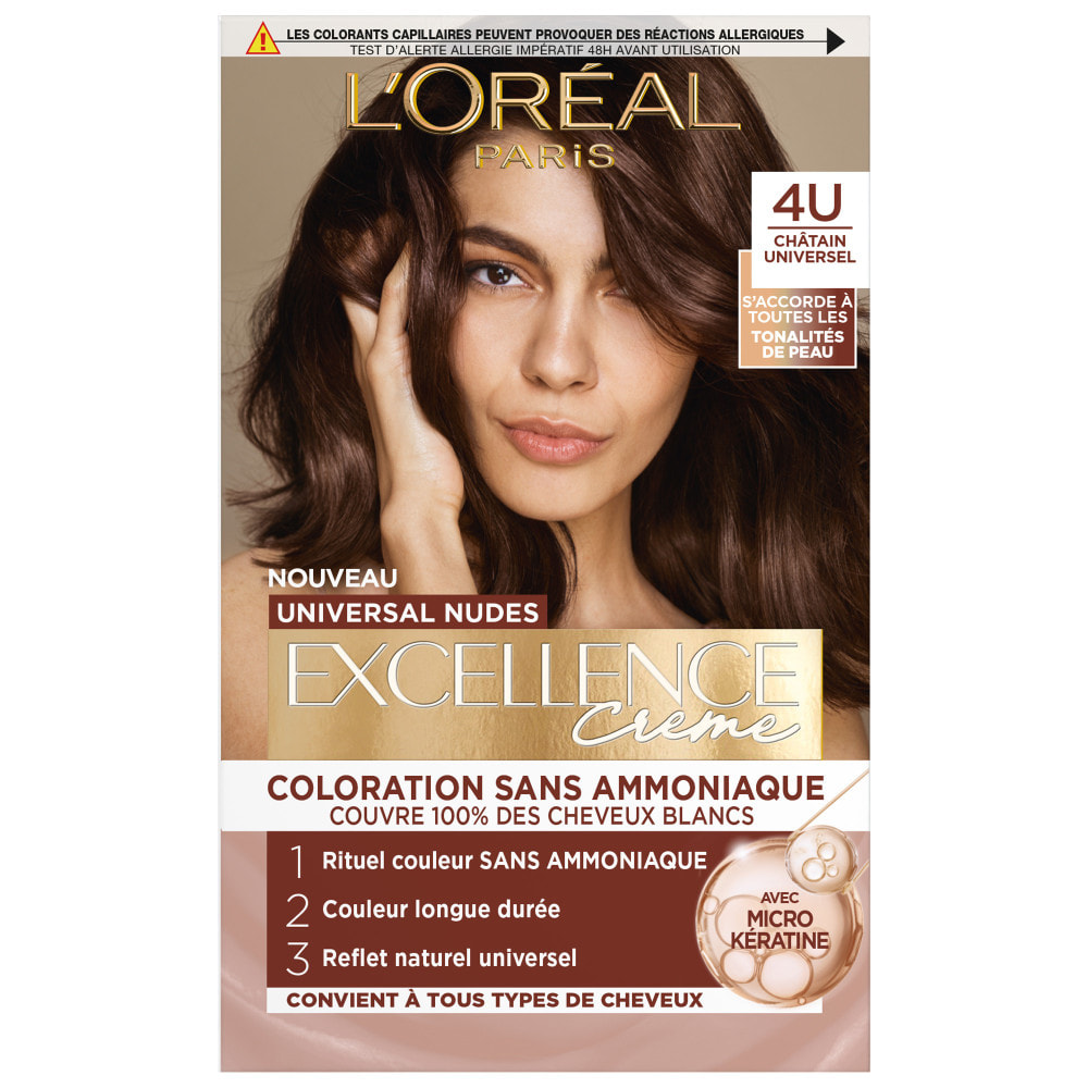 L'Oréal Paris Excellence crème Universal nudes Coloration 4 Châtain