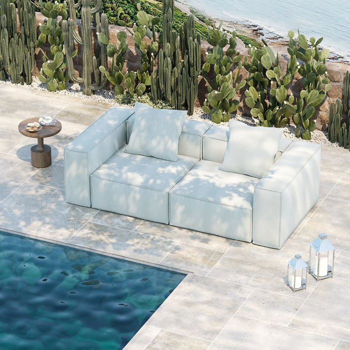 Canapé de jardin Korali Beach 2 places bleu Kare Design