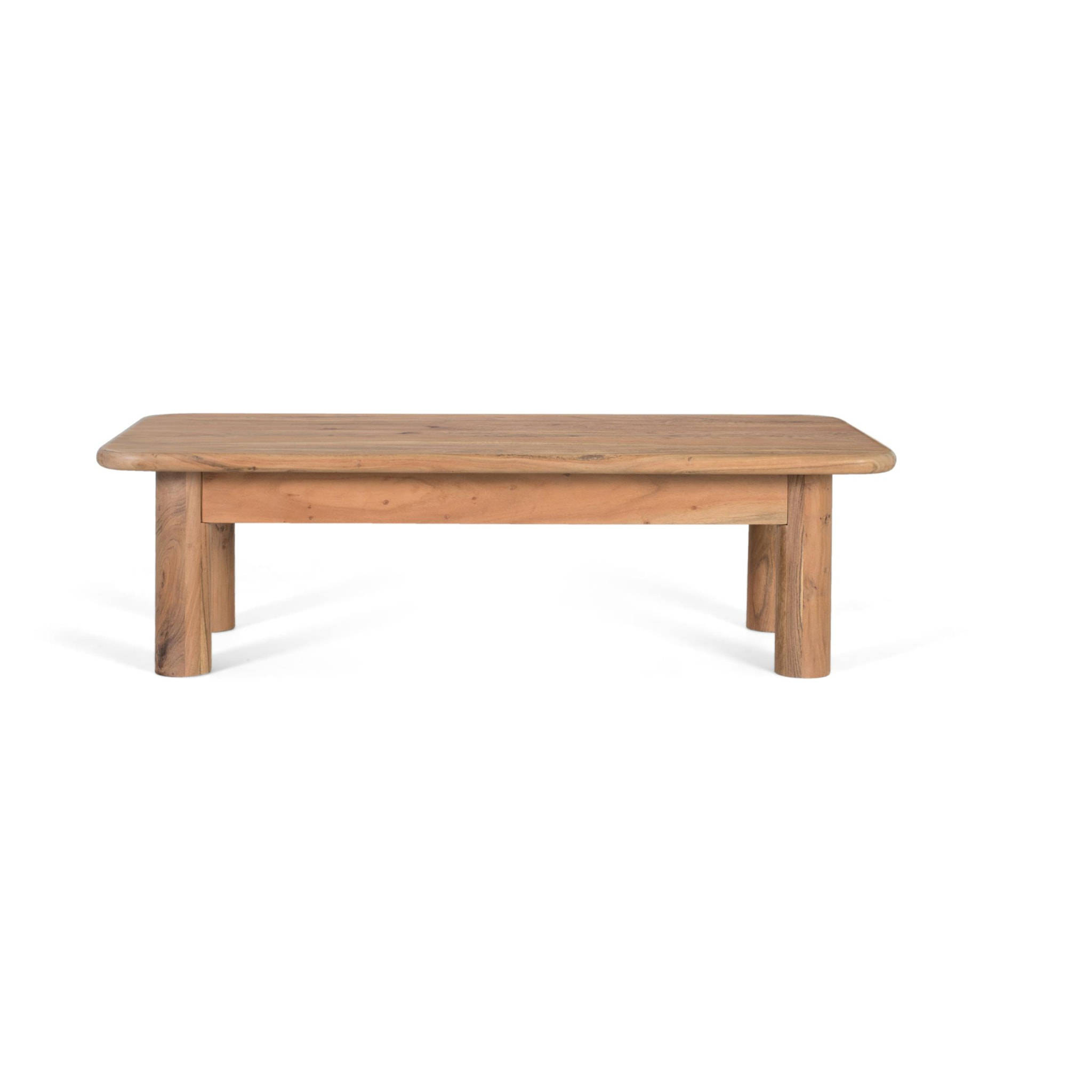 Mesas de Centro de Madera de Acacia 140 Cm Estilo Rústico Moderno