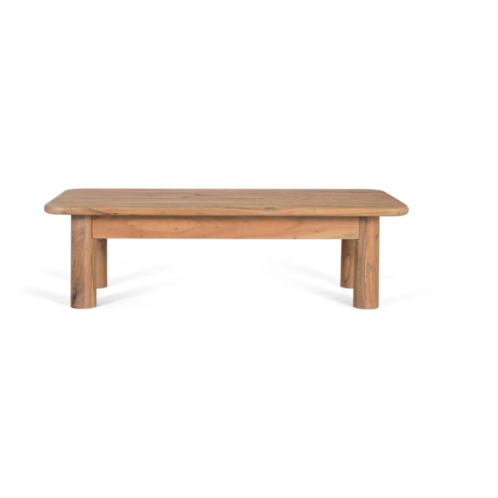 Mesas de Centro de Madera de Acacia 140 Cm Estilo Rústico Moderno
