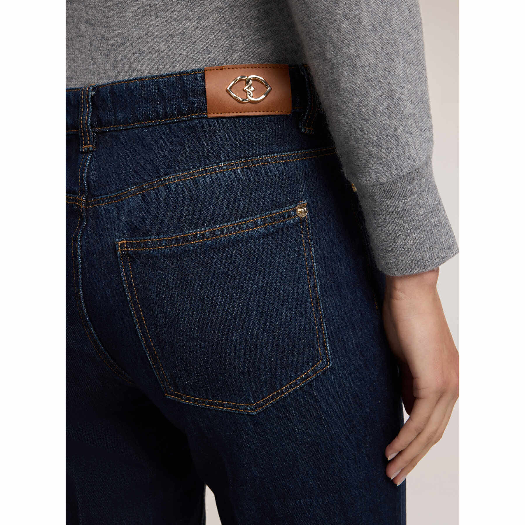 Motivi - Jeans carrot mezcla lyocell - Azul