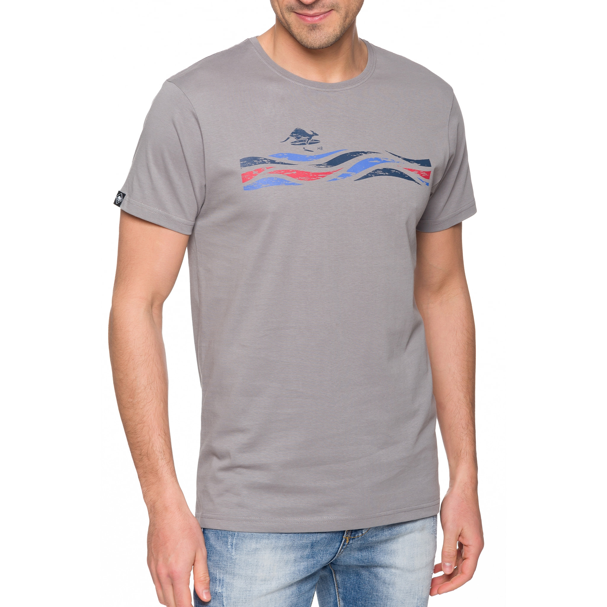 T-shirt in cotone 150 gr Hot Buttered Twister Colore Grigio Chiaro.