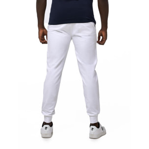 Pantalón de hombre Leone Basic con gran logo en algodón no perchado