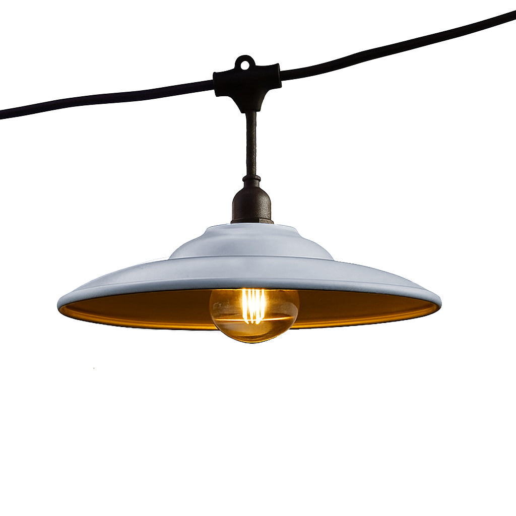 Guirlande métal BOWL GALVA 10 ampoules E27 6M
