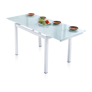 Mesa de comedor extensible Milan 110 Blanco