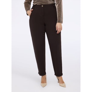 Fiorella Rubino - Pantalones Balloon en tejido scuba - Marrón