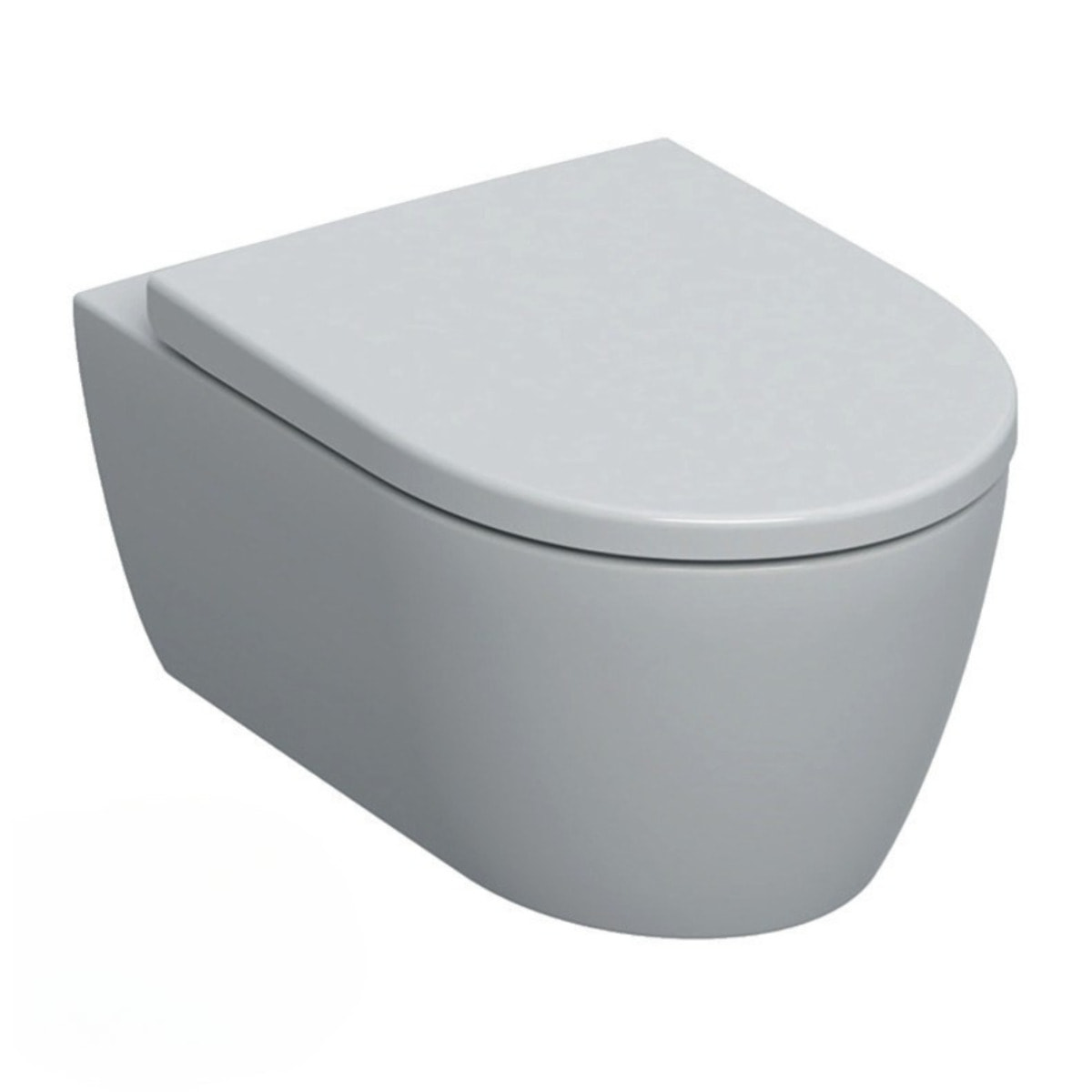 Pack WC Bati-support Geberit Duofix extra-plat + WC sans bride Geberit iCon + Abattant softclose + Plaque blanche (SLIM-iCon-C)