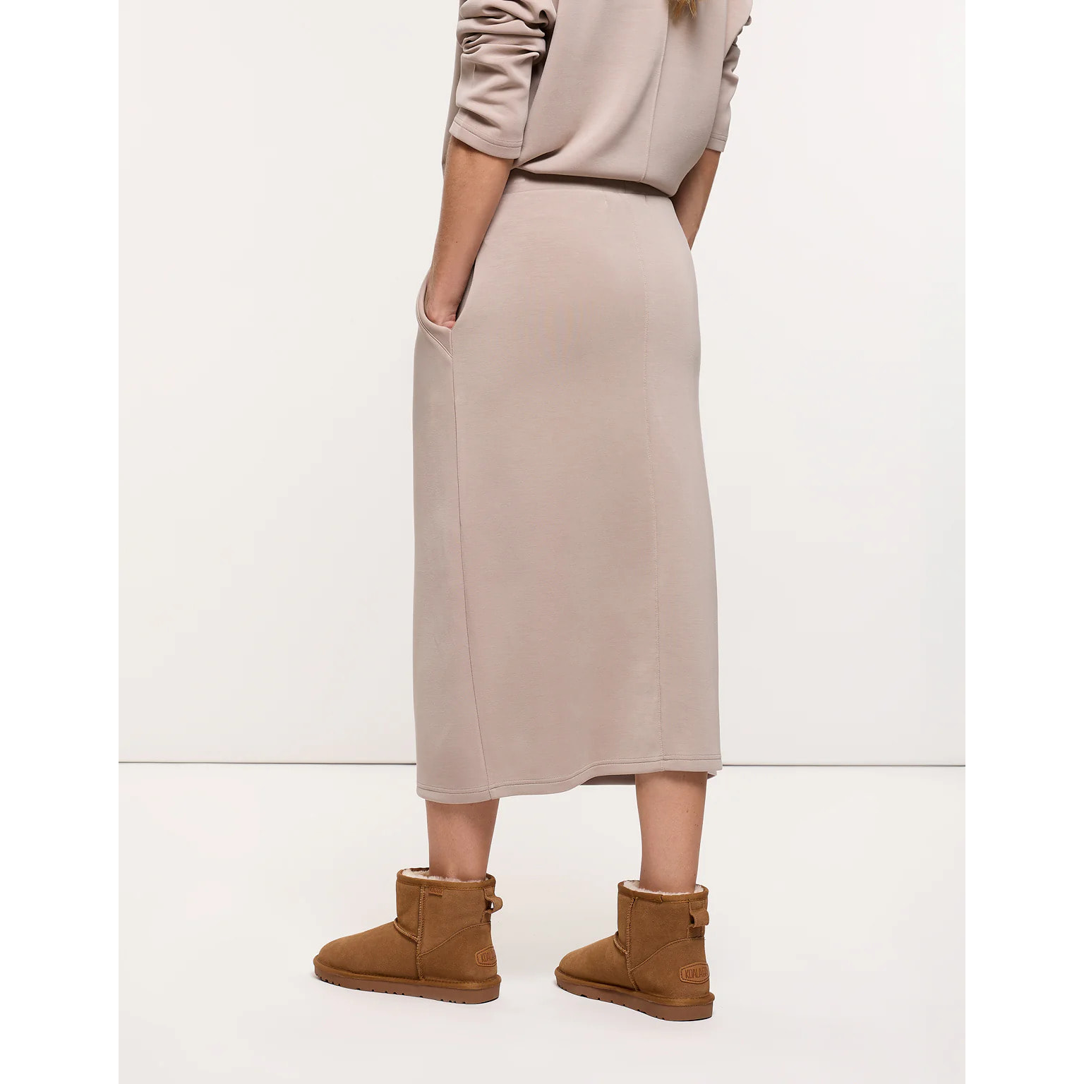 Falda Midi Beige - Lonchi