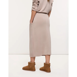 Falda Midi Beige - Lonchi