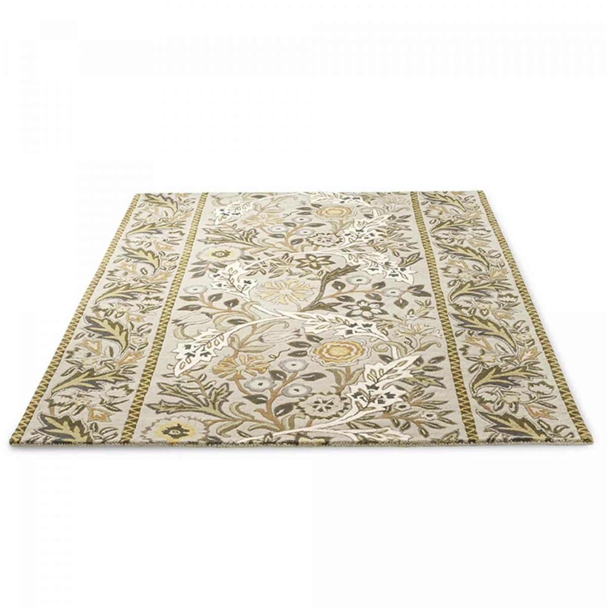 Tapis salon et chambre fait à la main en laine motif floral XEAL