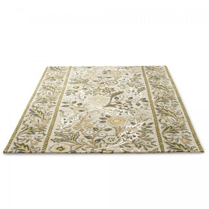 Tapis salon et chambre fait à la main en laine motif floral XEAL