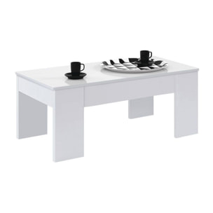 Mesa de centro elevable Low Cost Blanco Artik (Blanco Mate)