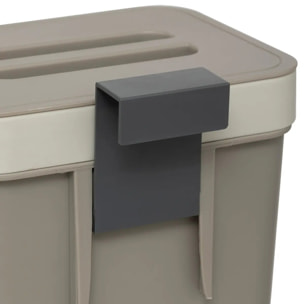 Poubelle de compost 5L en plastique taupe