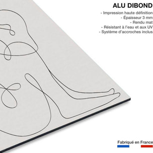 Tableau Pudeur line art Tableau alu Dibond