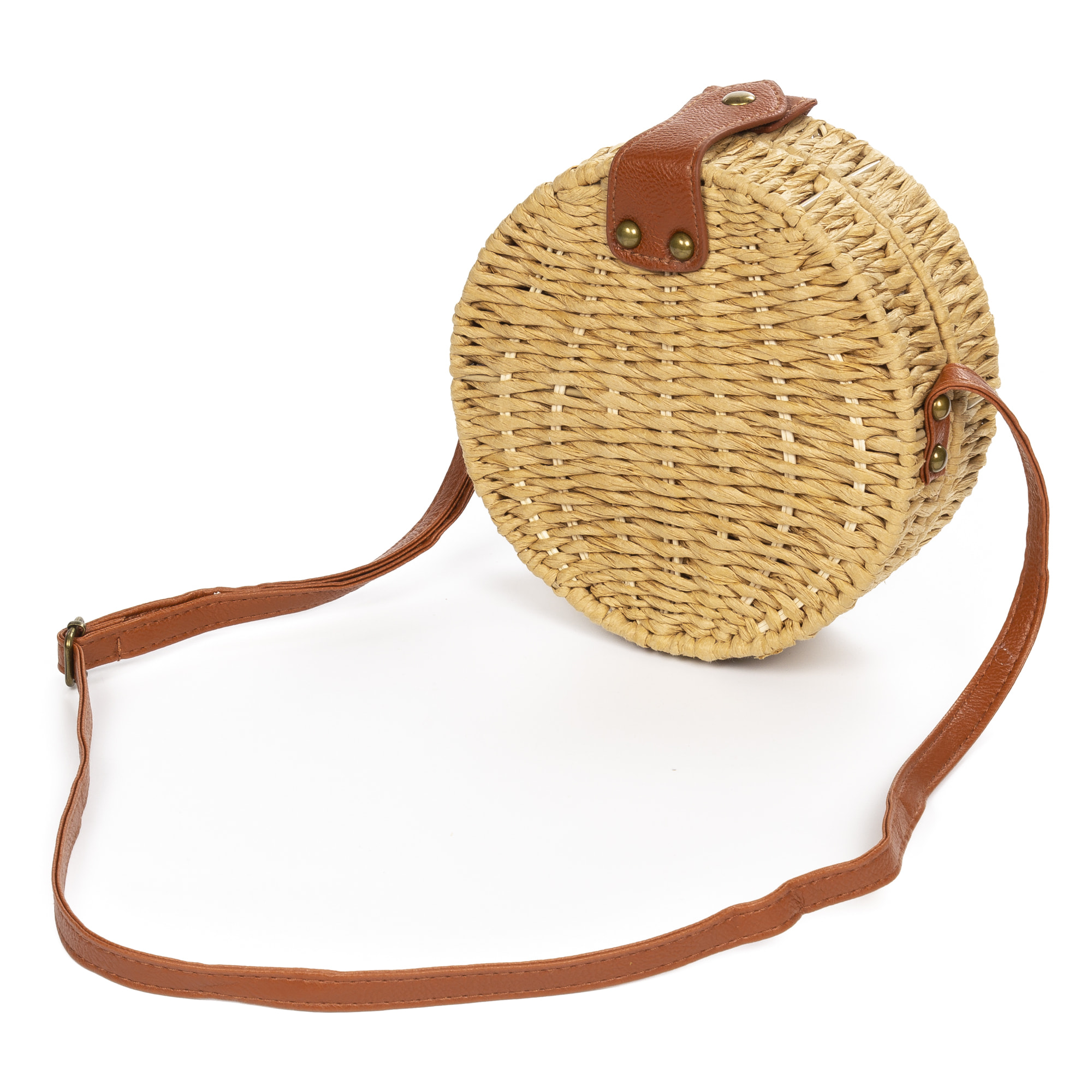 Cuneo Bolso bandolera Mujer. Tejido Paja  Piel Sintética PU