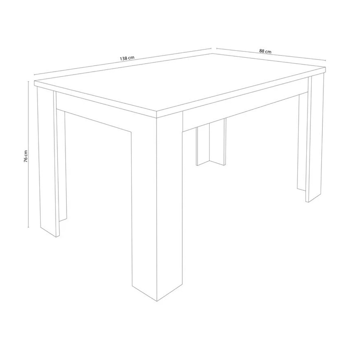 Mesa de comedor extensible Corfu Blanco