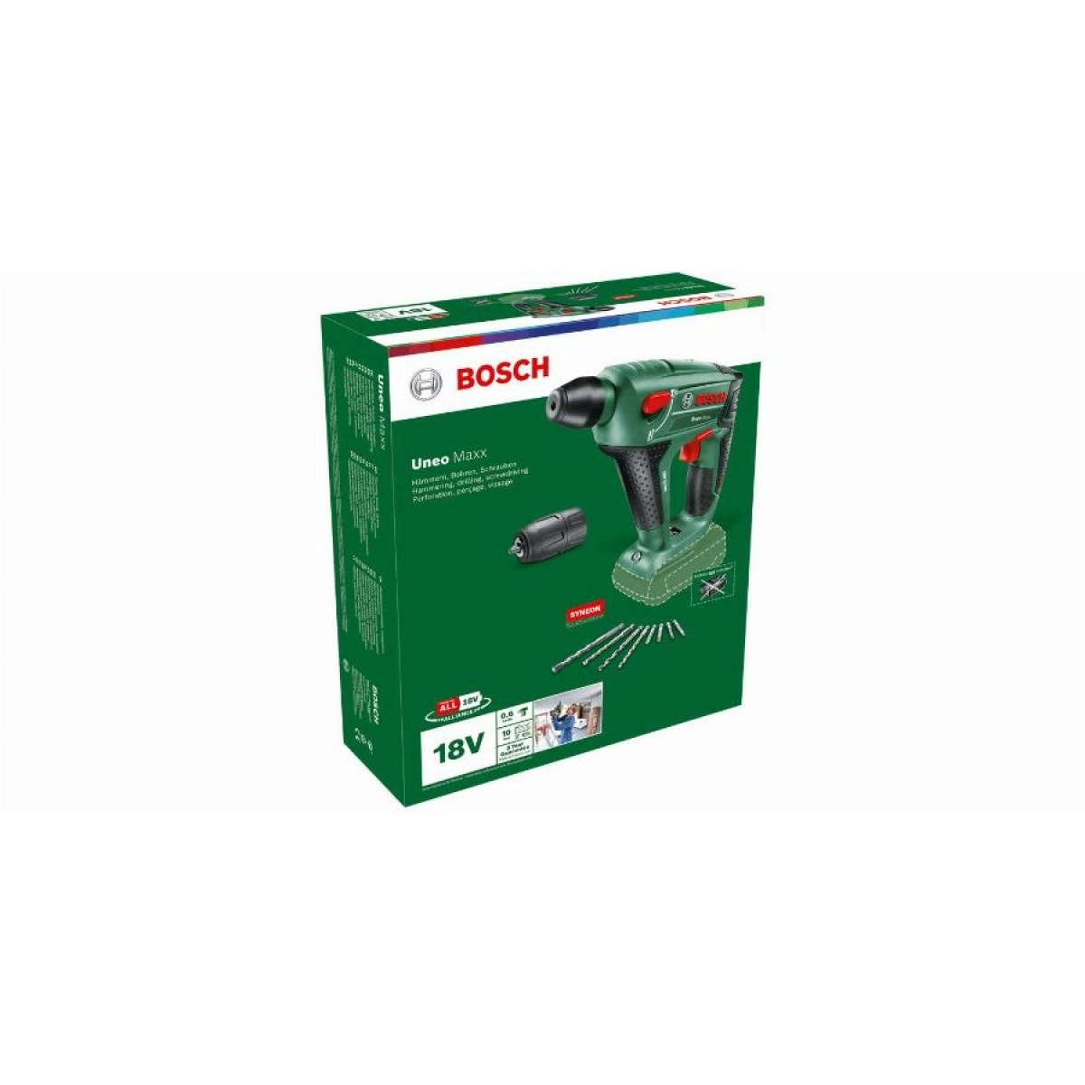 Taladro percutor inalámbrico BOSCH Uneo Maxx - sin batería ni cargador - 060395230C