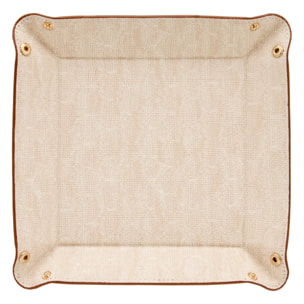 Vide-poche Whisky carré 20x20cm beige
