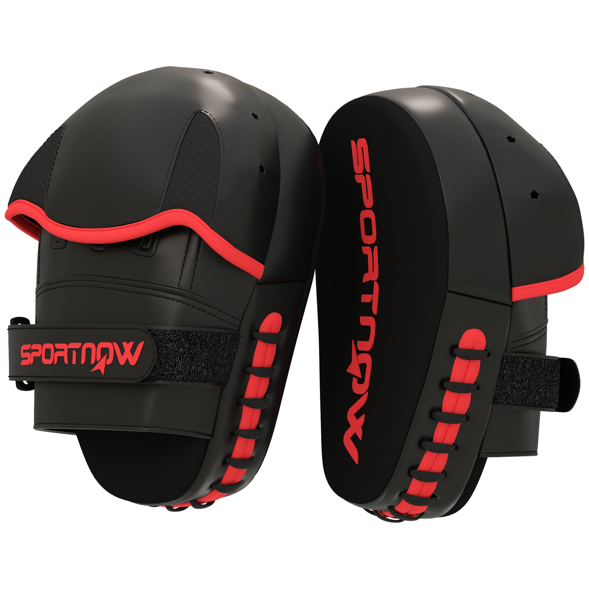 Manoplas de Boxeo Paos Muay Thai MMA Curvadas para Entrenamiento de Boxeo Boxing Karate Taekwondo Kickboxing Training Almohadilla para Sparring Artes Marciales Negro