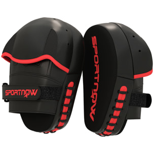 Manoplas de Boxeo Paos Muay Thai MMA Curvadas para Entrenamiento de Boxeo Boxing Karate Taekwondo Kickboxing Training Almohadilla para Sparring Artes Marciales Negro