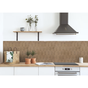 Stickers adhesivos de CERAMIKO - Madera con arcos dorados 65x100