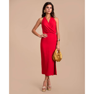 Vestido midi con espalda abierta