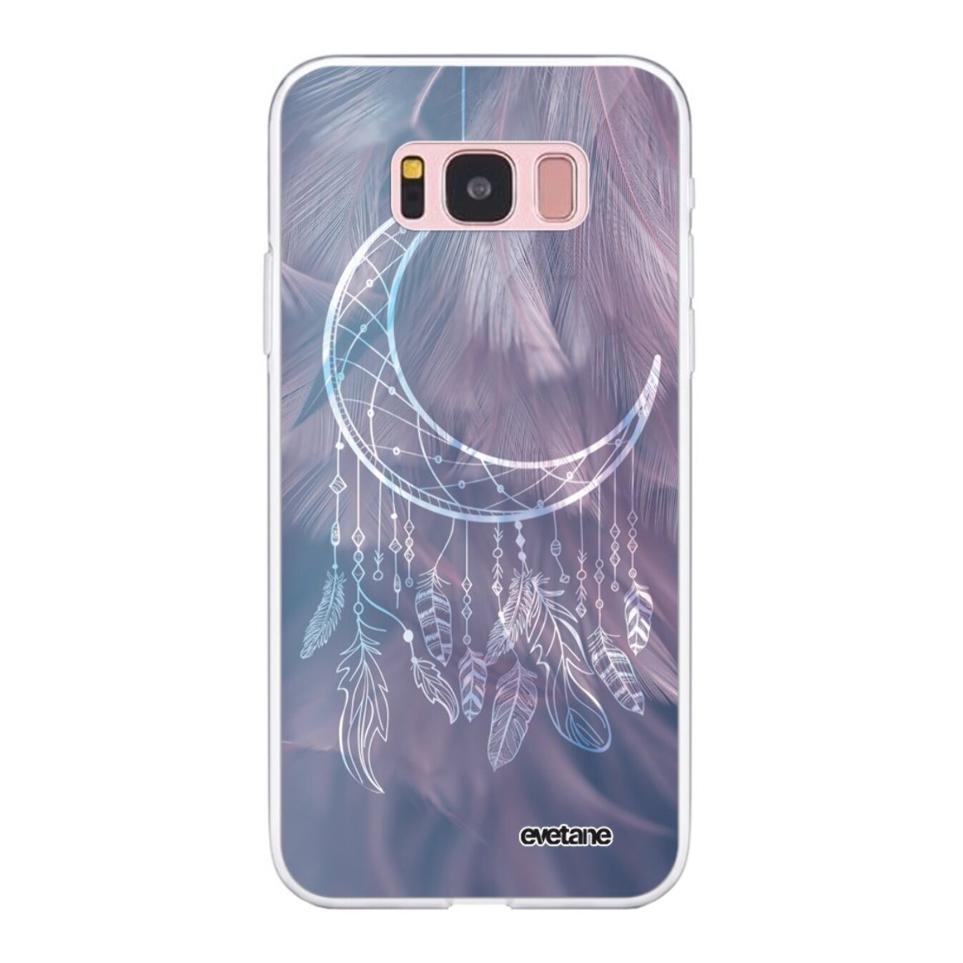 Coque Samsung Galaxy S8 360 intégrale transparente Lune Attrape Rêve Tendance Evetane.