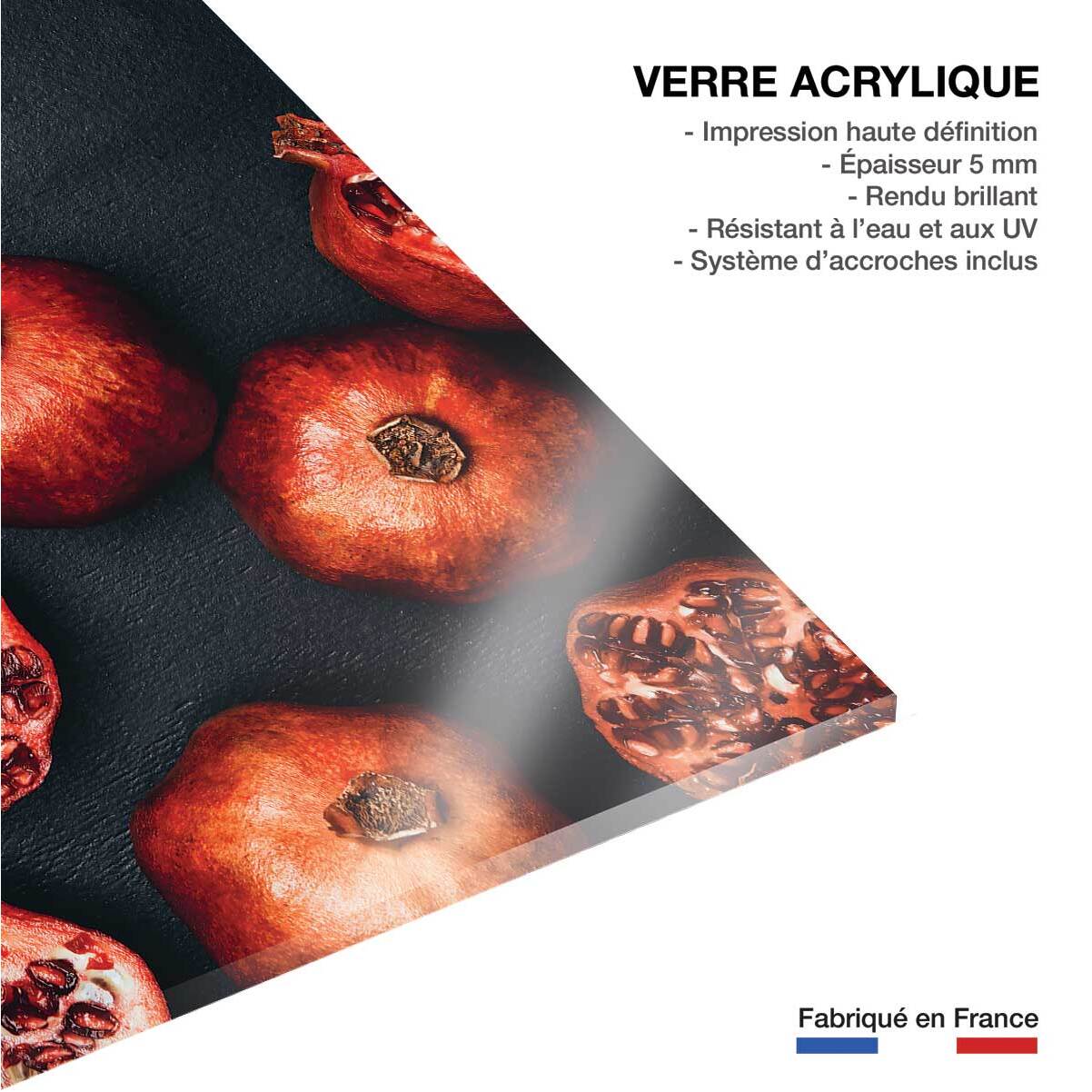 Tableau collection graines de grenade i Tableau plexiglas