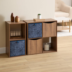 Boîte Mix'N Modul carré pliable 31x31cm bleu