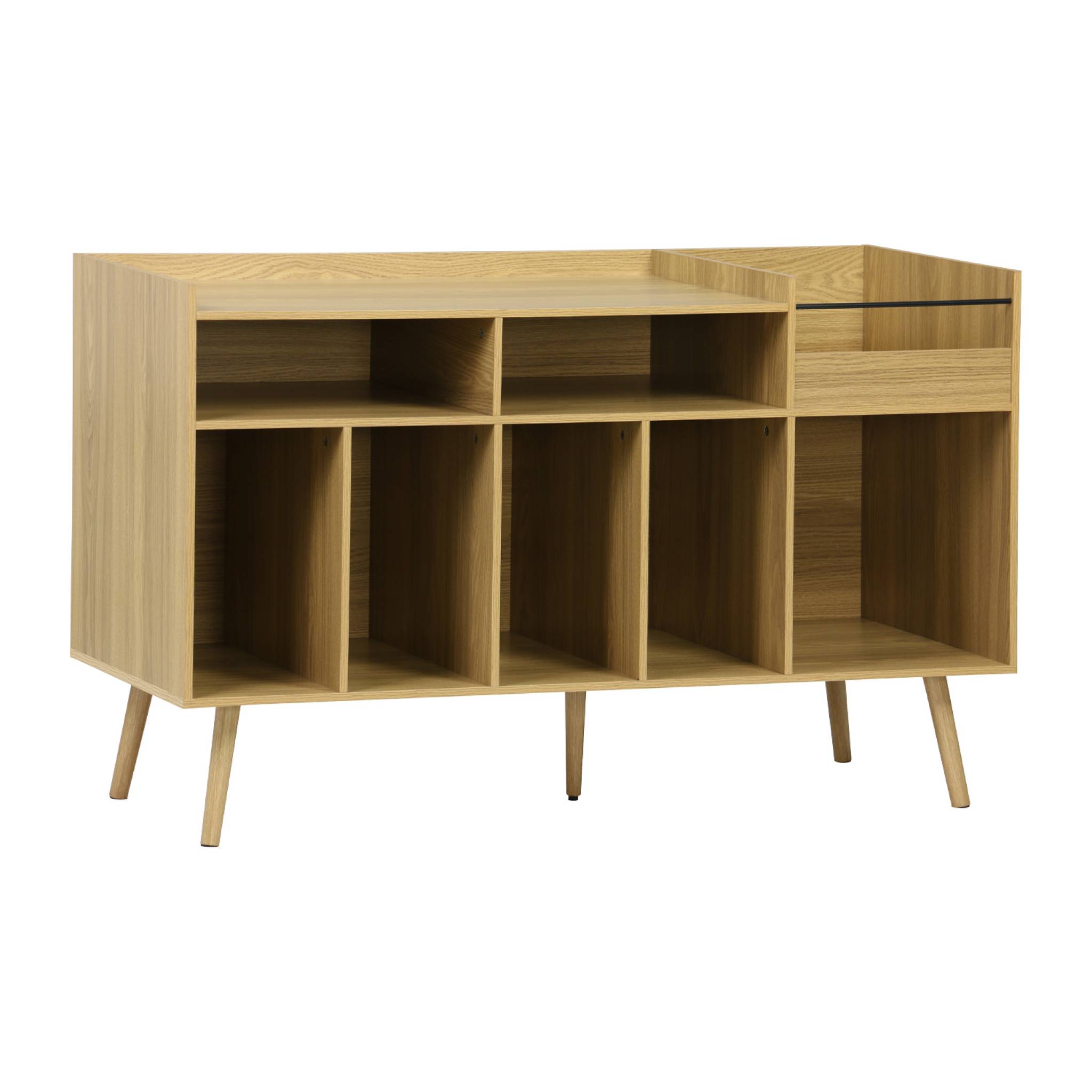Meuble vinyle vintage décor bois. Dune. L 130 x P 50 x H 80 cm