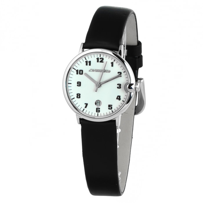 Reloj Chronotech CT7325L-01 Mujer Analogico Cuarzo con Correa de Piel