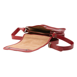 Borsa a tracolla uomo in vera pelle - Modello False - Made in Italy - 23.0 x 20.0 x 9.0 cm