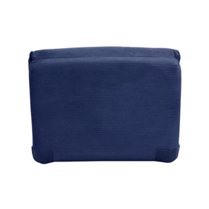 Chauffeuse 1 place convertible en tissu velours côtelé bleu foncé SPENCER