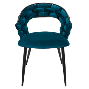 Chaise Sawyer Bleu Canard - Lot de 2