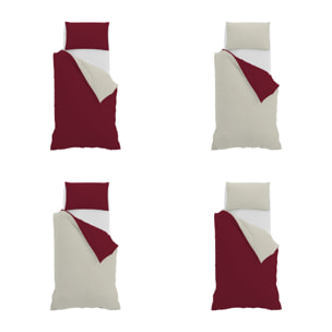 PARURE COPRIPIUMINO NATURAL COLOR SINGOLO - 100% COTONE MADE IN ITALY