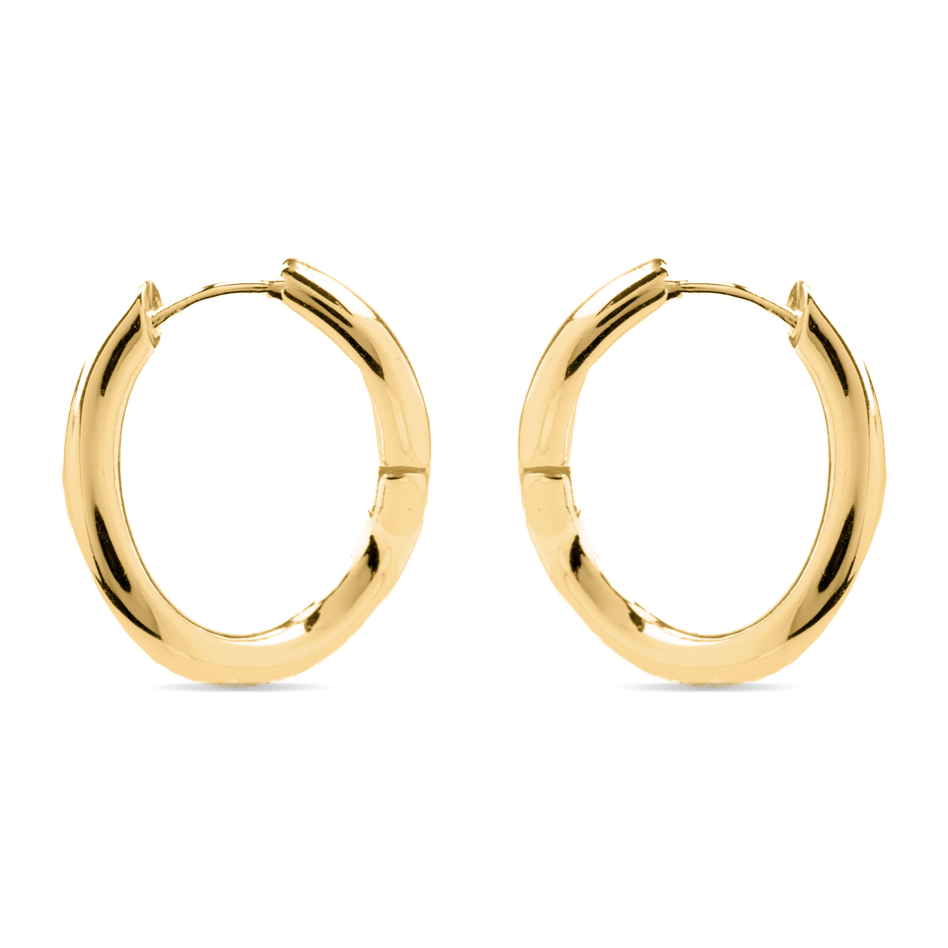 Pendientes de 19mm de diámetro acabado oro 18k