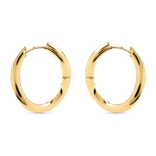 Pendientes de 19mm de diámetro acabado oro 18k