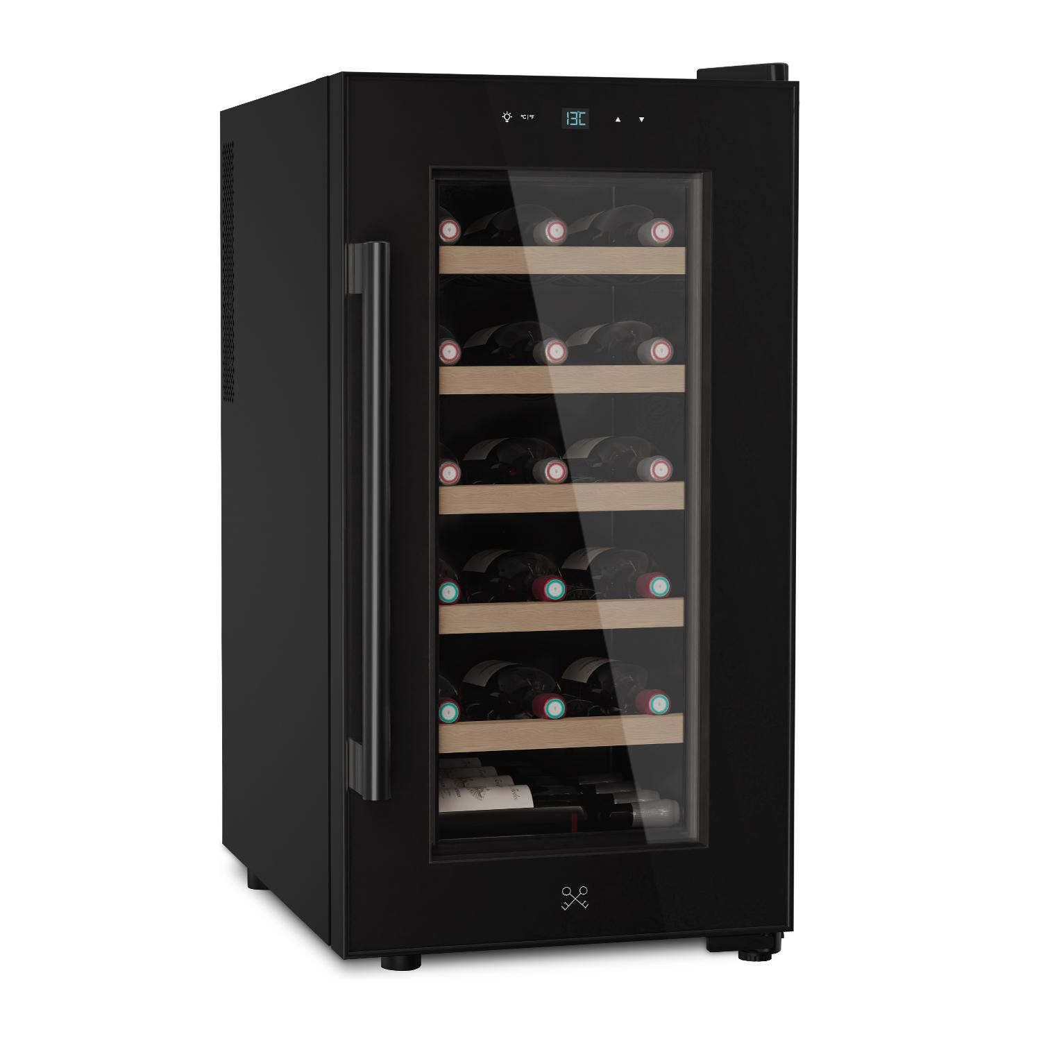 Vinoteca CAVCB18, Les Petits Champs, 18 botellas, 50L, 5 bandejas, digital, 26dB, 70W