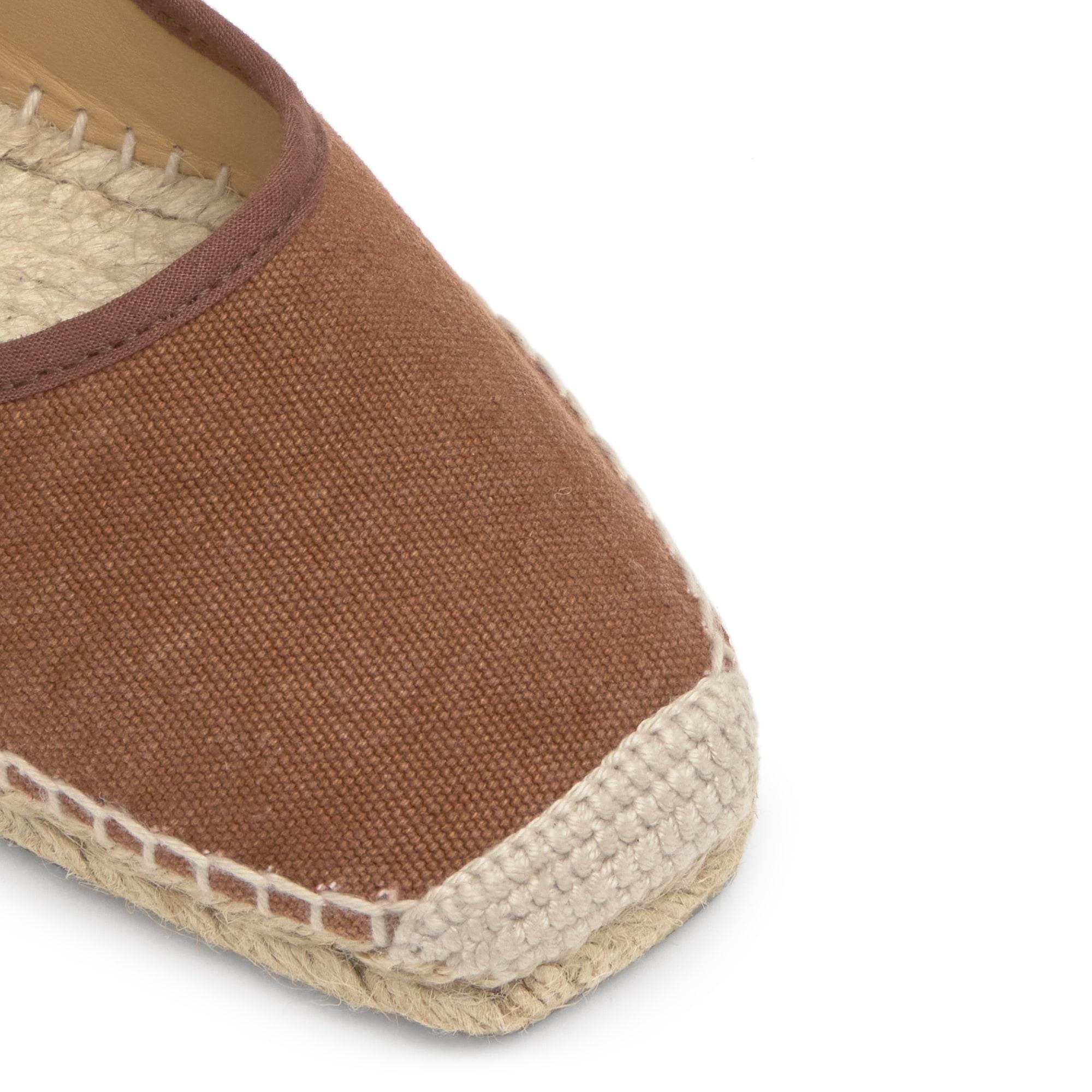 Alpargata plana Padua mary-jane en algodón orgánico con hebilla