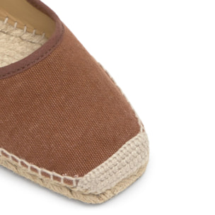 Alpargata plana Padua mary-jane en algodón orgánico con hebilla