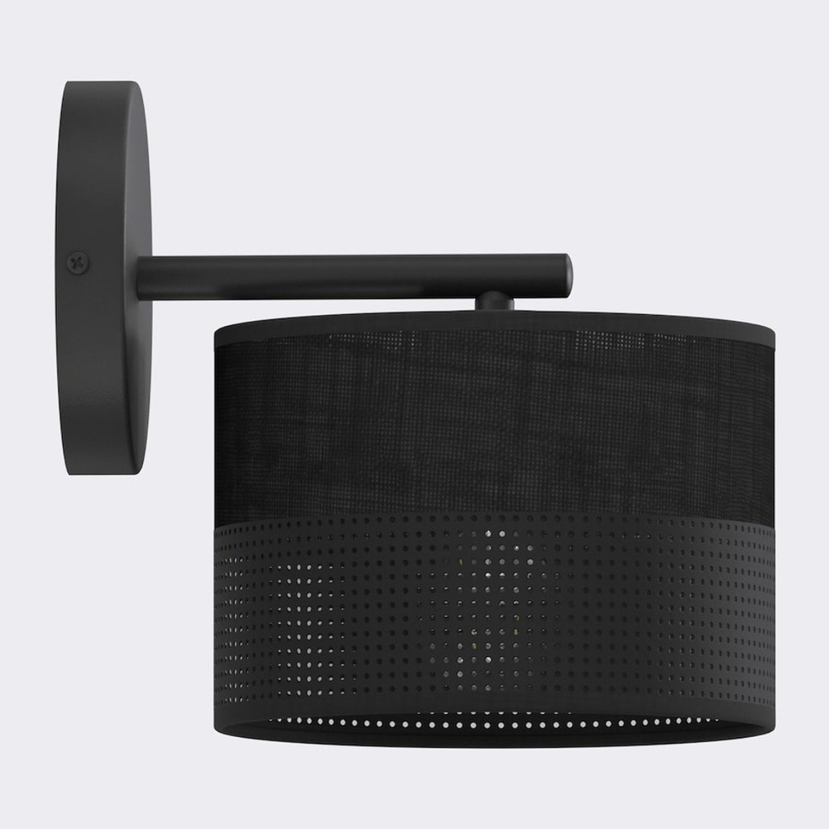Lampada da parete Karbon in acciaio nero