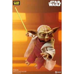 Star Wars The Clone Wars Action Figura 1/6 Yoda 14 Cm Sideshow Collectibles