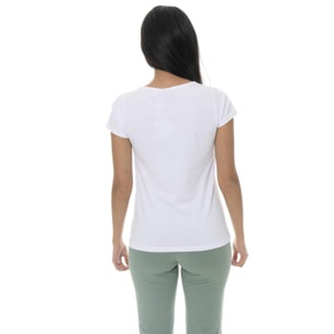 Camiseta de mujer con logo lateral de corazón Leone Basic