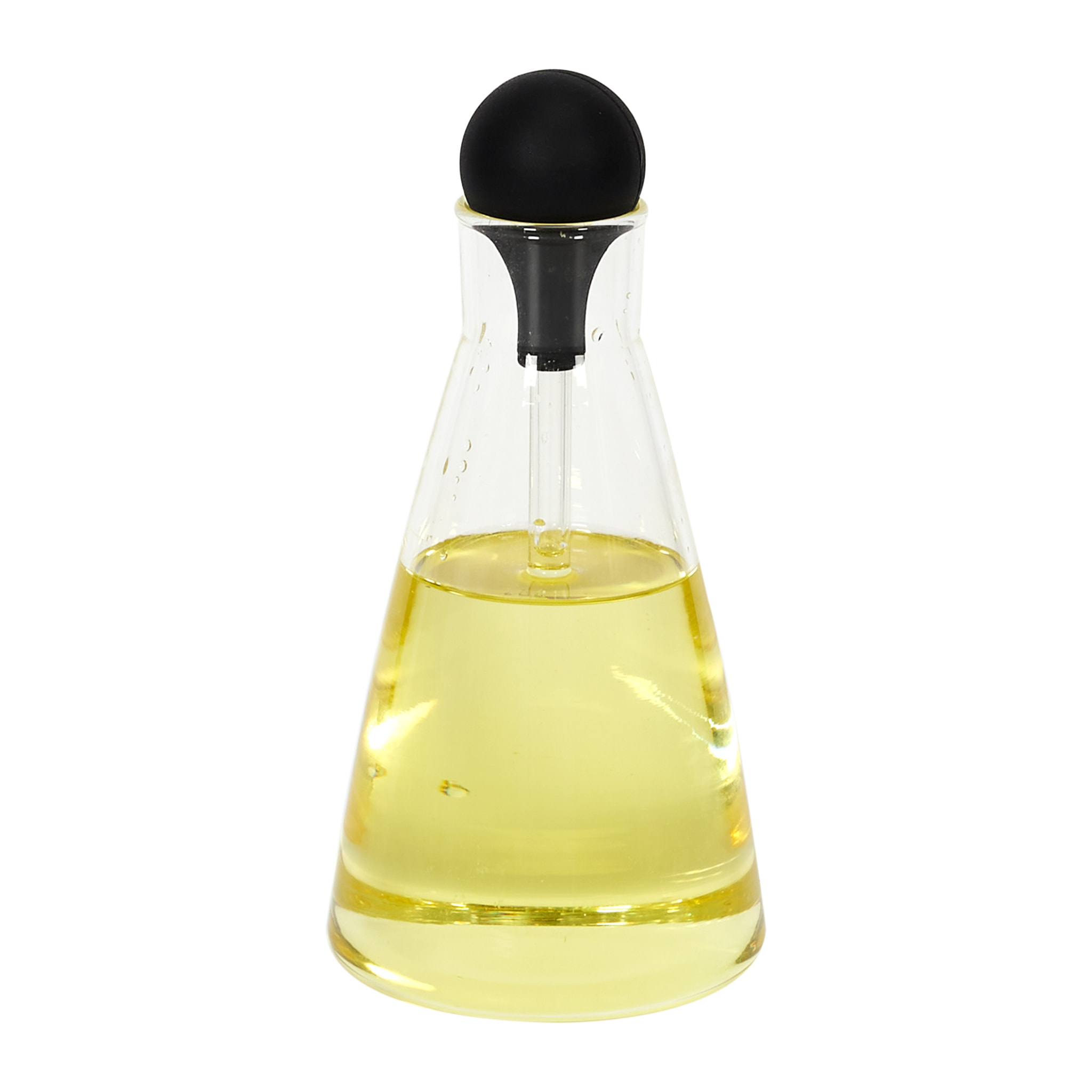 Bouteille d'huile - HOME DECO FACTORY - M8 - Avec pipette - Noir et transparent