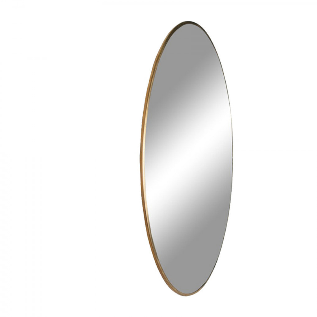 Jersey - Miroir rond en métal ø60cm : Couleur - Laiton.